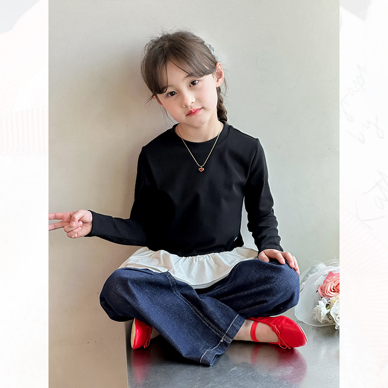 女童牛仔裤春秋季新款儿童韩版直筒腿中大童弹力休闲长裤洋气裤子,淘宝优惠券,粉丝福利购,淘宝优惠卷