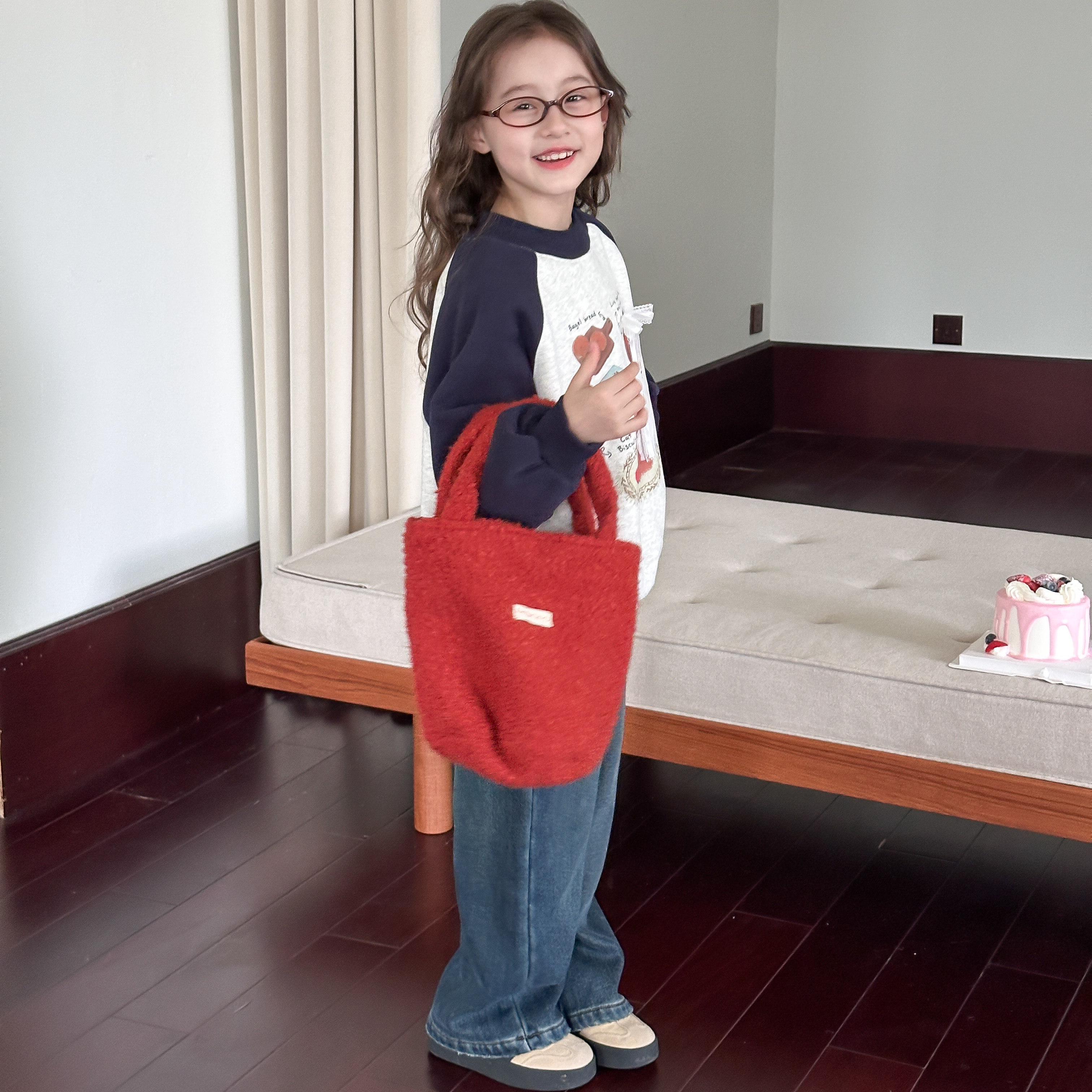 女童一体绒牛仔裤2025冬季新款儿童韩系加厚直筒裤中大童休闲裤子,淘宝优惠券,粉丝福利购,淘宝优惠卷