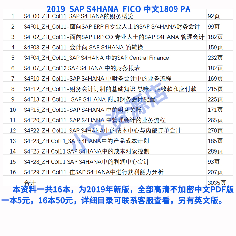 SAP S4HANA FICO模块PA文档 SAP FICO财务与控制模块中文版PA资料 - 图1