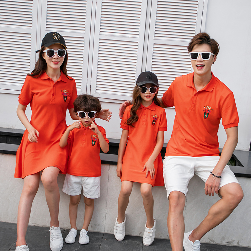 新款城家三口四口全家装 衫 POLO 亲子装夏装母女装洋气连衣裙 2019 新款城家三口四口全家装 衫 POLO 亲子装夏装母女装洋气连衣裙 2019