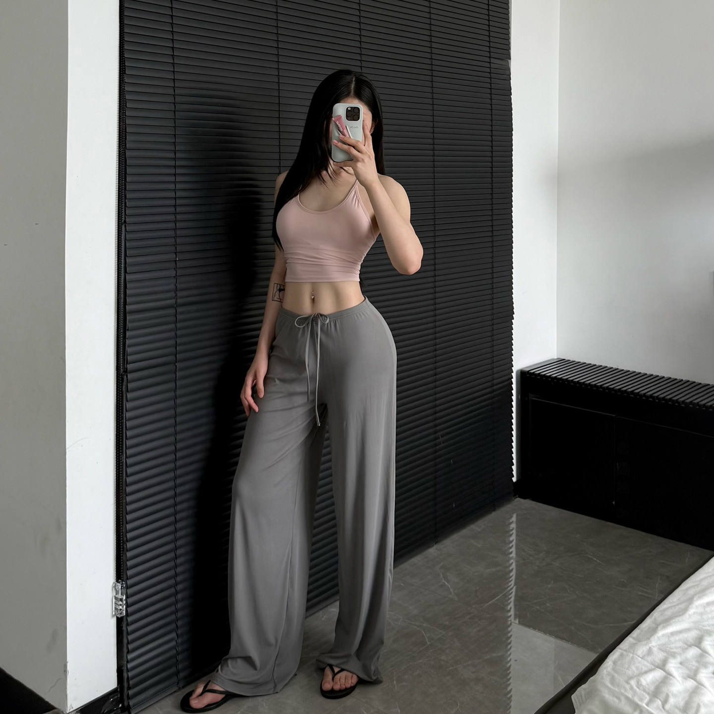 巨舒服运动长裤垂感健身瑜伽裤凉感宽松抽绳直筒阔腿糯米裤夏季,淘宝优惠券,粉丝福利购,淘宝优惠卷