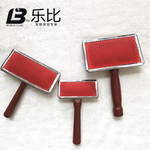 乐比针梳宠物实木木梳拉毛梳狗梳子钢丝梳泰迪比熊松毛开结用毛刷 - 图3