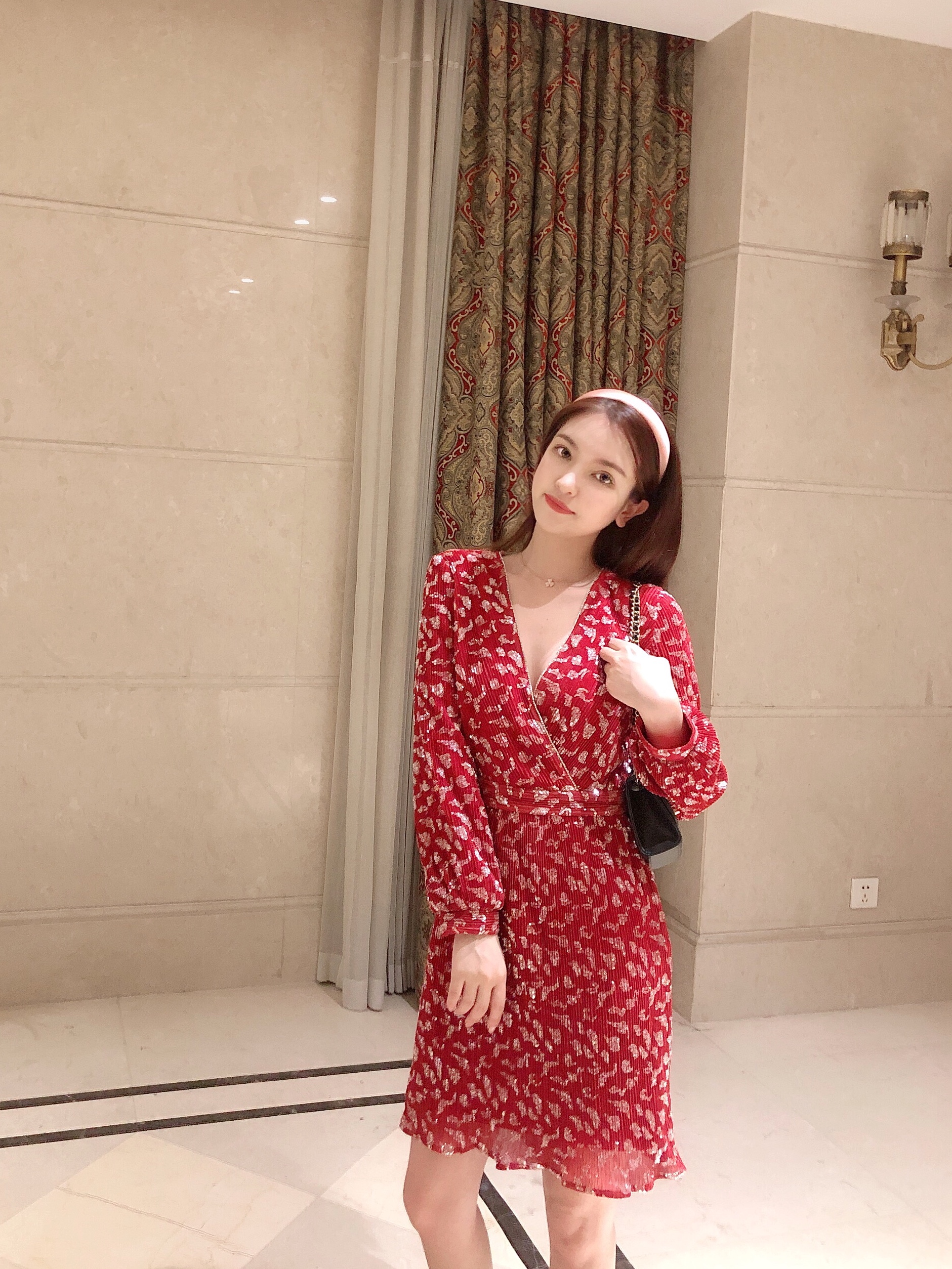 陈美璇QueenaChan 高定法式娇媚连衣裙 女装气质显瘦礼服裙