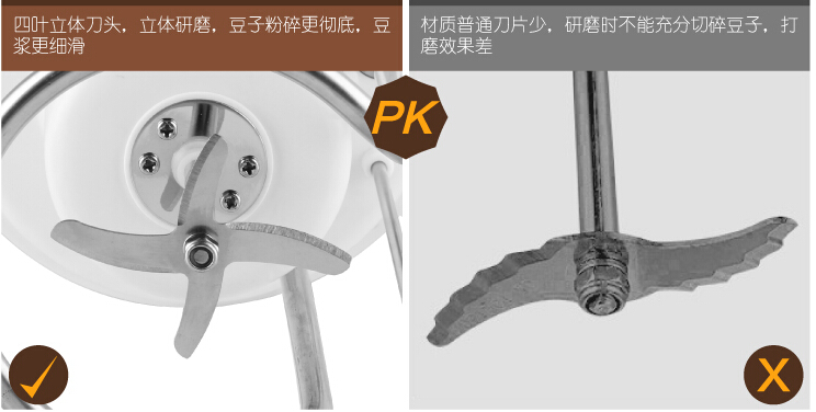 买2送1 豆浆机刀片 配件通用日字型孔十字型四叶搅拌不锈钢刀头