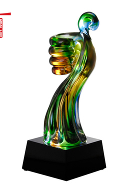 琉璃翅膀摆件水晶工艺品定制