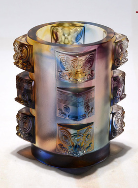 琉璃教师节礼物定制刻字纪念笔筒