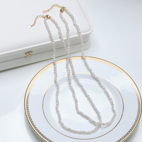 【破价限购一条】天然淡水珍珠极细锁骨链项链叠戴小米baby链NAN - 图2