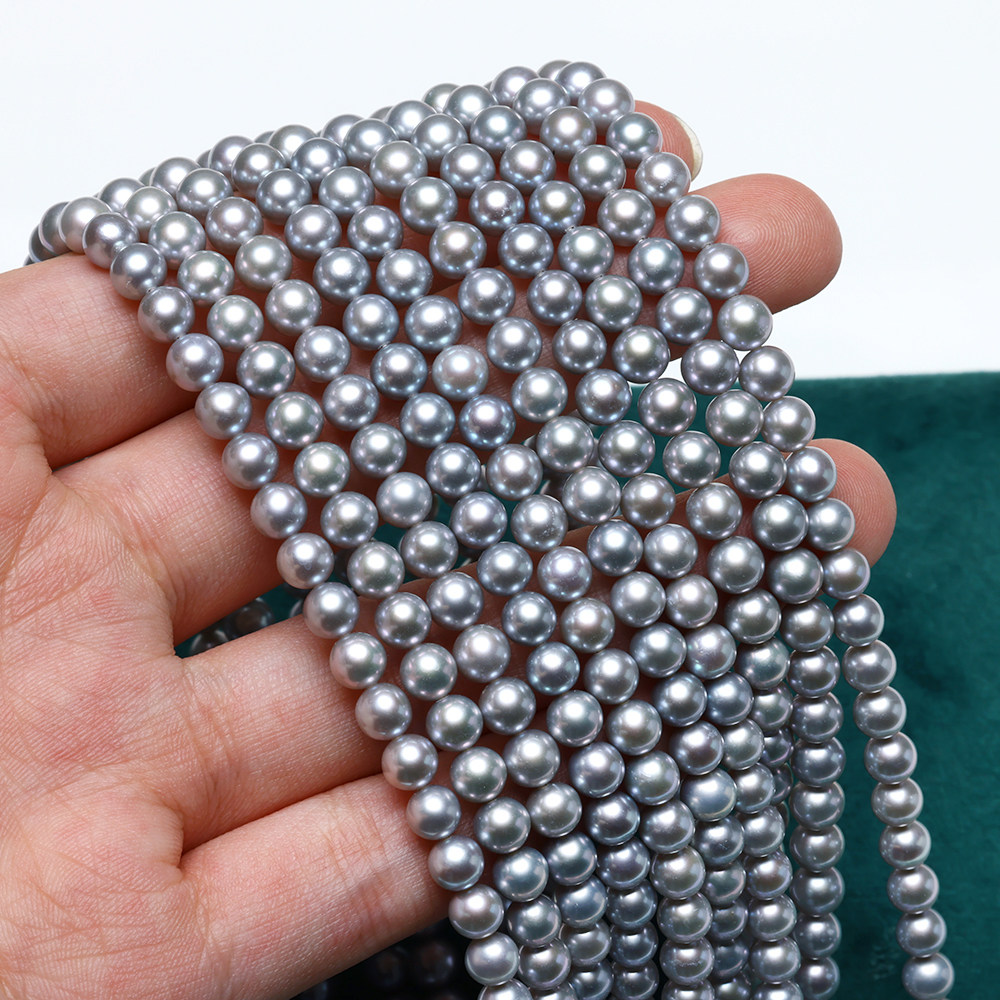 【稀有新货真多麻链】天然淡水珍珠5mm正圆无暇半成品约39cm SGC,淘宝优惠券,粉丝福利购,淘宝优惠卷