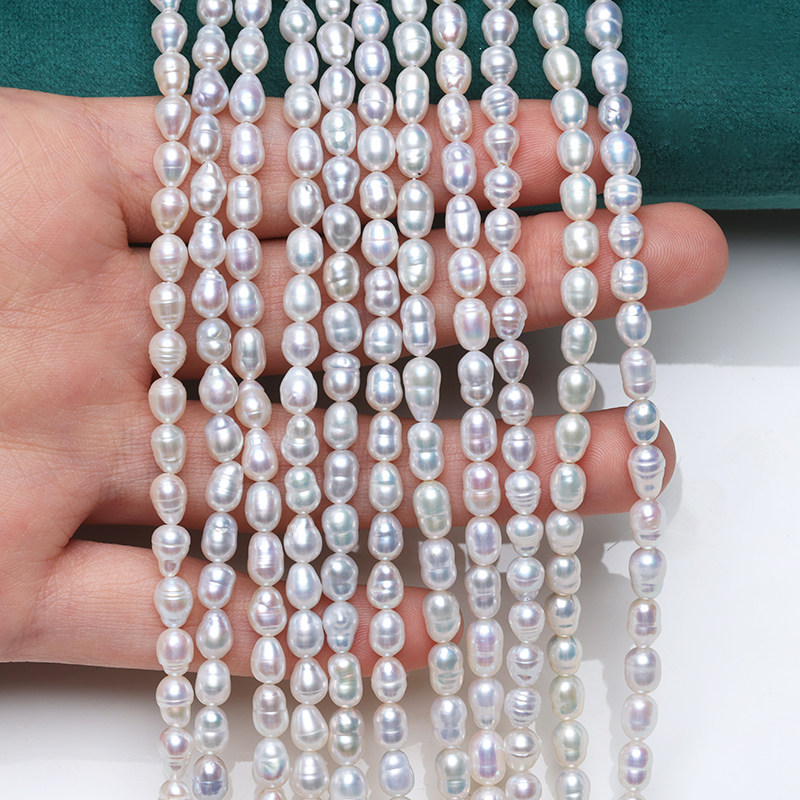 【限量清仓】4mm天然淡水AK珍珠螺纹毛毛虫类圆水滴半成品链SGR,淘宝优惠券,粉丝福利购,淘宝优惠卷