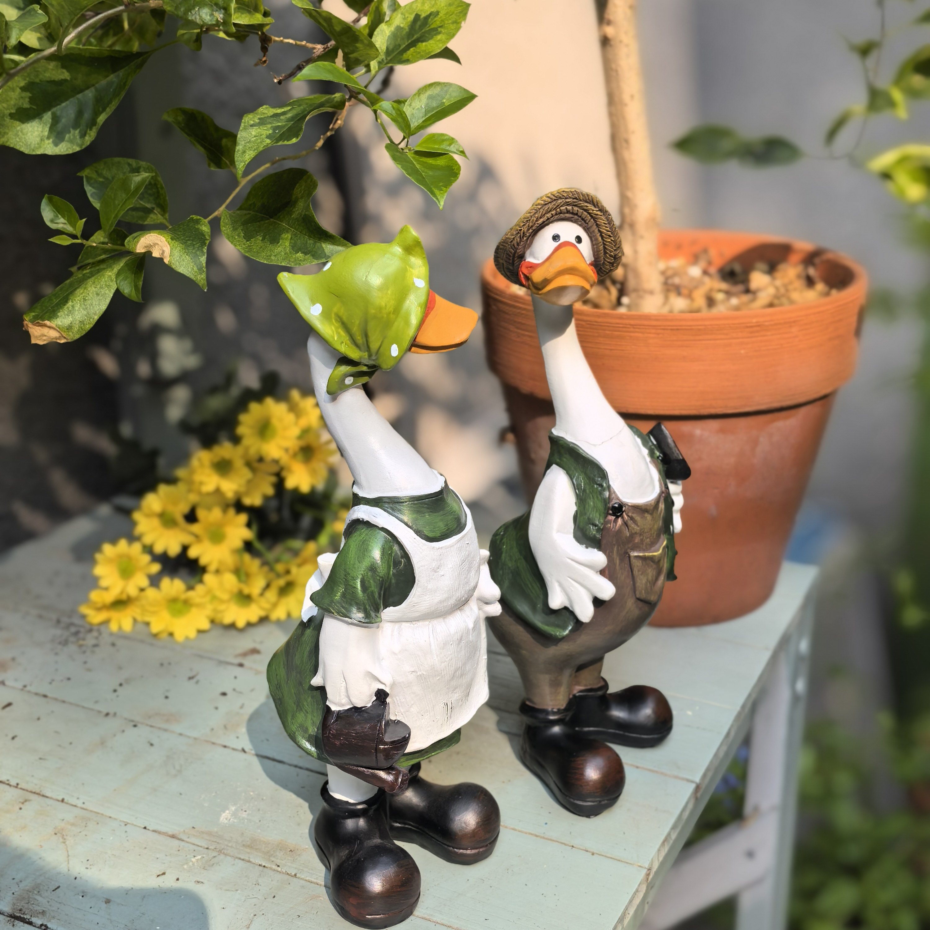 仿真鸭子户外花园鸭爸爸鸭妈妈庭院树脂造景装饰摆件花园装饰摆件,淘宝优惠券,粉丝福利购,淘宝优惠卷