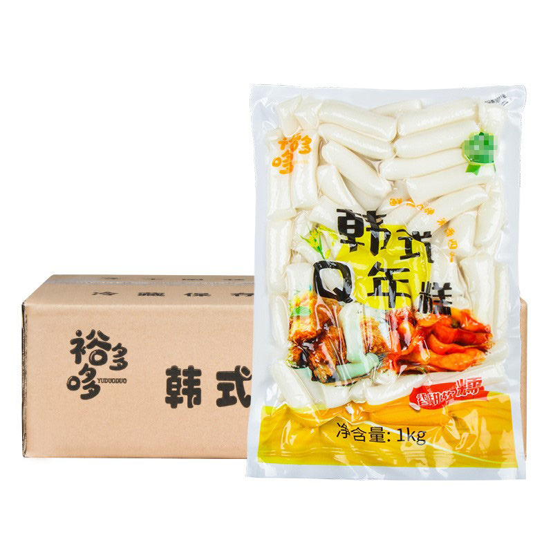 裕哆哆韩式炸鸡年糕条1kg*12袋韩国火锅风味辣炒年糕整箱商用 - 图3