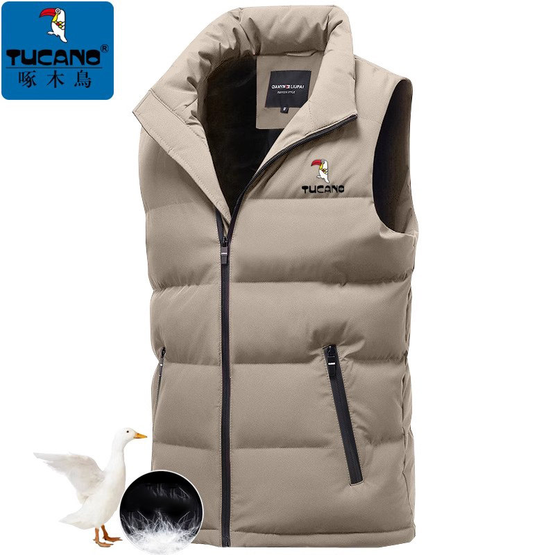 啄木鸟羽绒棉马甲男秋冬季青年大码坎肩背心加厚保暖立领马夹外套,淘宝优惠券,粉丝福利购,淘宝优惠卷