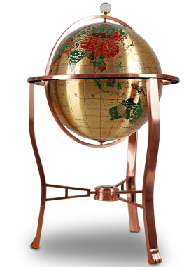 铜质大型复古风办公室书房地球仪