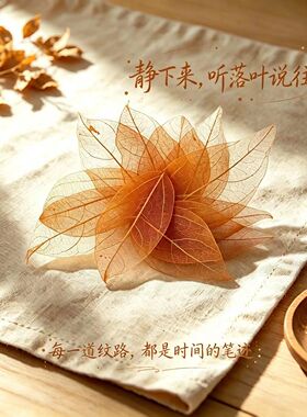 酒吧卖场鸡尾酒装饰品金刚叶脉DIY永生玉兰叶植物干花酒签装饰