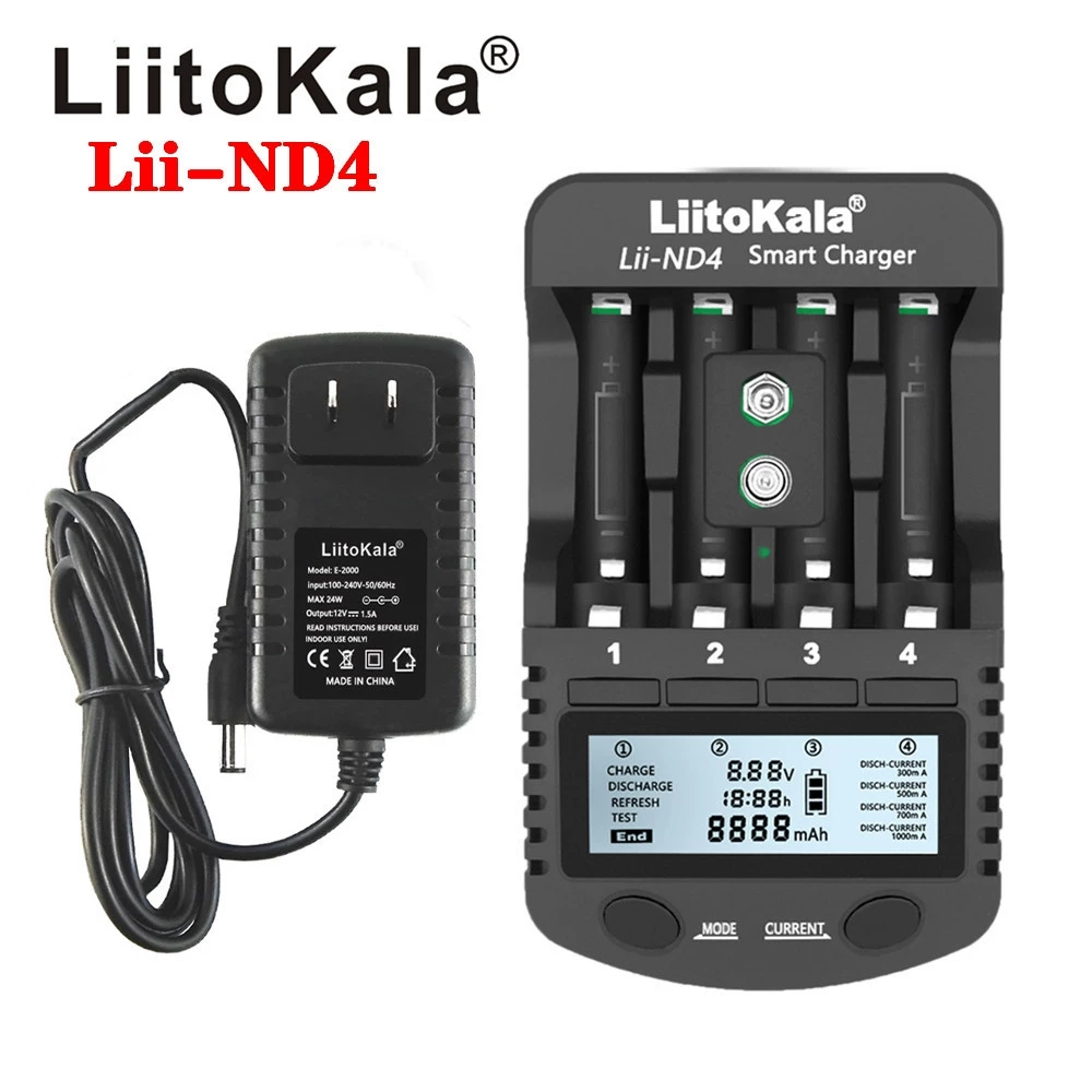 LiitoKala Lii-ND4 AA AAA 5号7号镍氢电池LCD 充电器 4槽  分容 - 图2