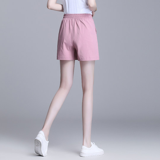 Бесплатная страховка доставки, белые шорты из чистого хлопка из ледяного шелка