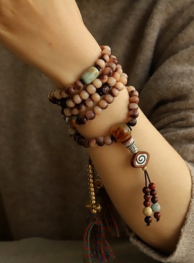 原生态带血骆驼骨佛珠108颗