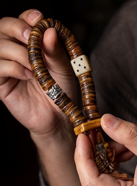 卡杰格朵 原创藏式老料牦牛骨佛珠手串手持盘玩复刻灵骨 藏传嘎嘎