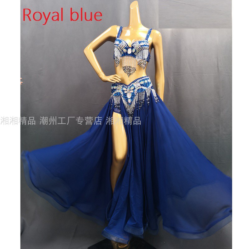 性感成人大码肚皮舞演出服亮片舞台表演服套装bellydance costume-图2