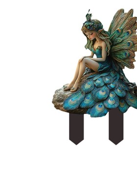 168B跨境美丽的孔雀小姐花园室内