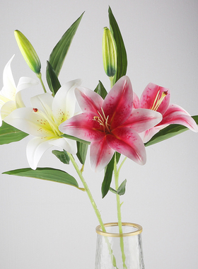 百合花假花摆设客厅餐桌装饰