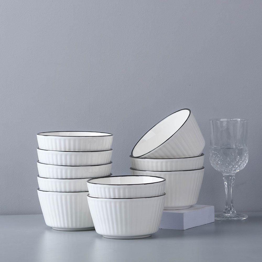 碗套装家用陶瓷米饭碗创意北欧风泡面汤碗便宜出租屋单个餐具-图1