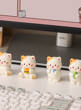 可爱情侣小猪摆件一对工位治愈系