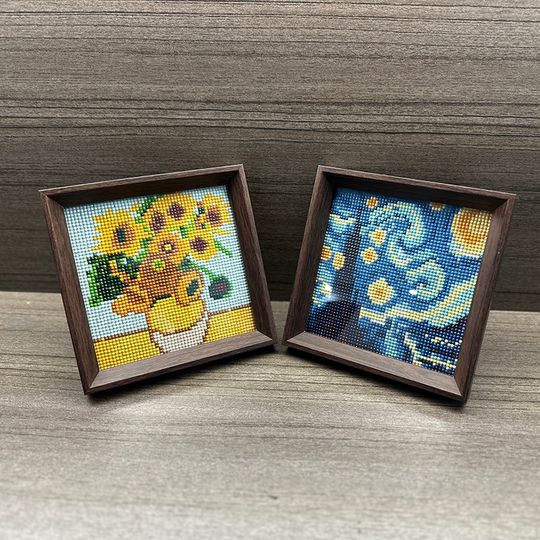 Sunflower starry sky diamond painting framed place