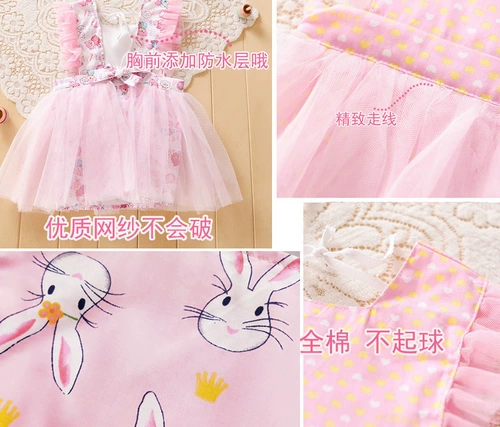 Демисезонный нагрудник, водонепроницаемая детская майка топ, фартук, юбка на девочку для еды, наряд маленькой принцессы, в корейском стиле