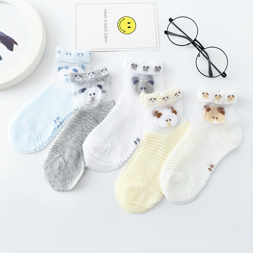 Летние детские носки, динозавр, тонкие шелковые колготки для мальчиков, крокодил