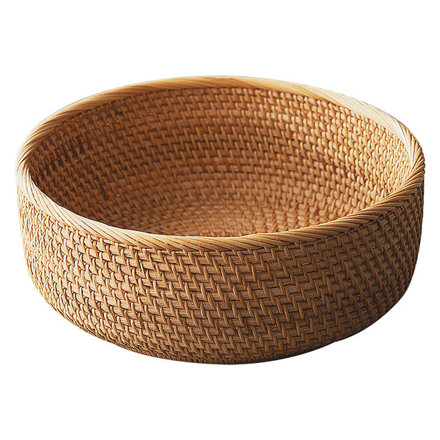 Natural rattan storage basket