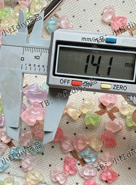 可爱清透蝴蝶结领结渐变6色随机混发 尺寸2.4cm*1.4cm