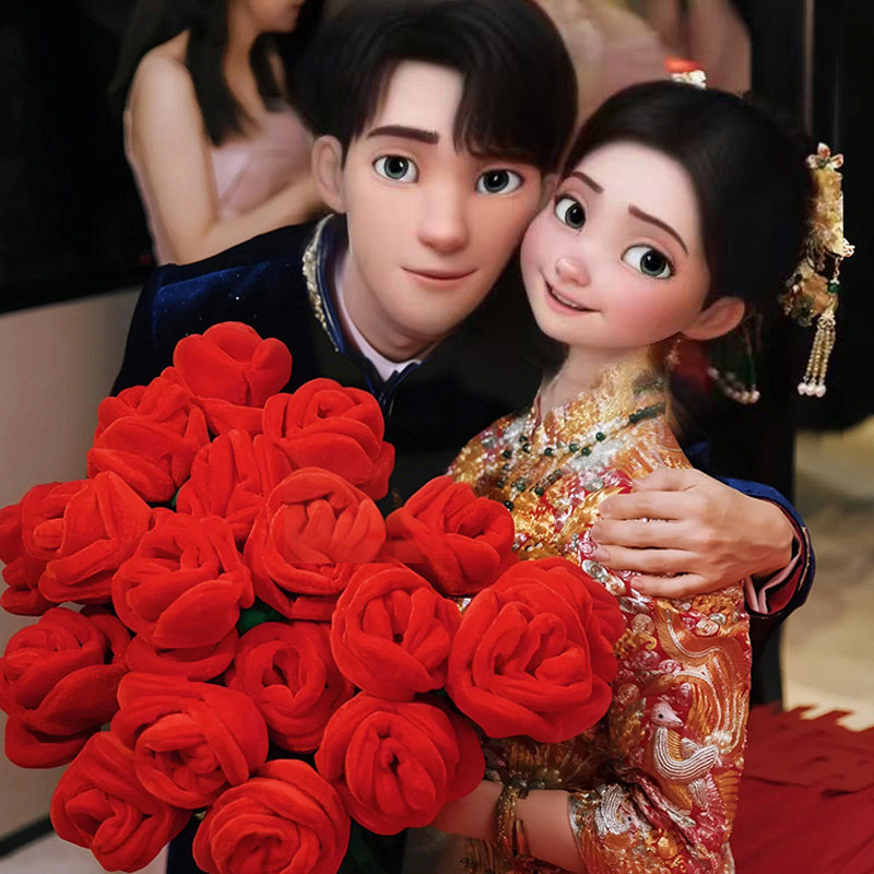 结婚接亲一路生花仿真手捧大玫瑰花束求订婚表白堵门游戏拍照道具,淘宝优惠券,粉丝福利购,淘宝优惠卷