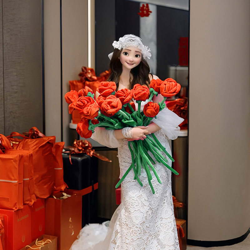 结婚接亲一路生花仿真手捧大玫瑰花束求订婚表白堵门游戏拍照道具,淘宝优惠券,粉丝福利购,淘宝优惠卷