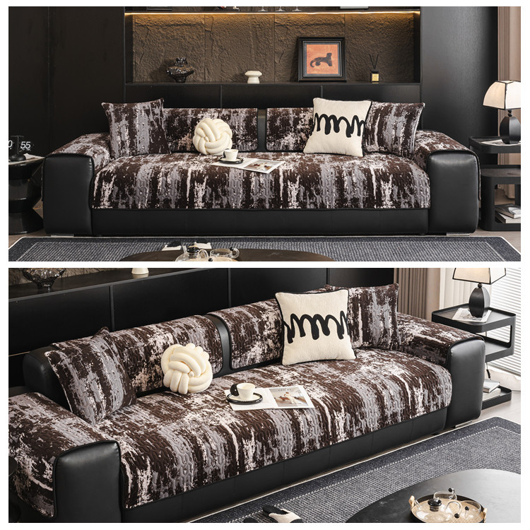加厚皮沙发垫冬季毛绒坐垫轻奢高级感2025新款秋冬沙发套罩盖布毯,淘宝优惠券,粉丝福利购,淘宝优惠卷