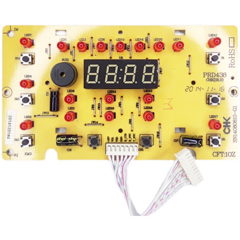奔腾电饭煲控制板显示板灯板PRD438原装配件 10针7线 - 图1