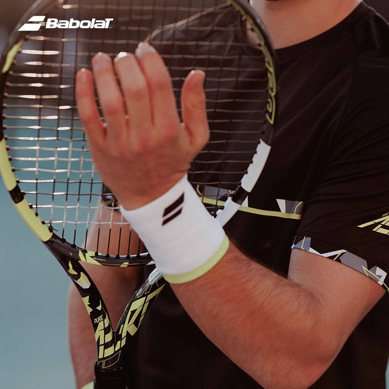 BABOLAT百保力护腕网球羽毛球运动健身吸汗擦汗百宝力男女护腕 - 图0