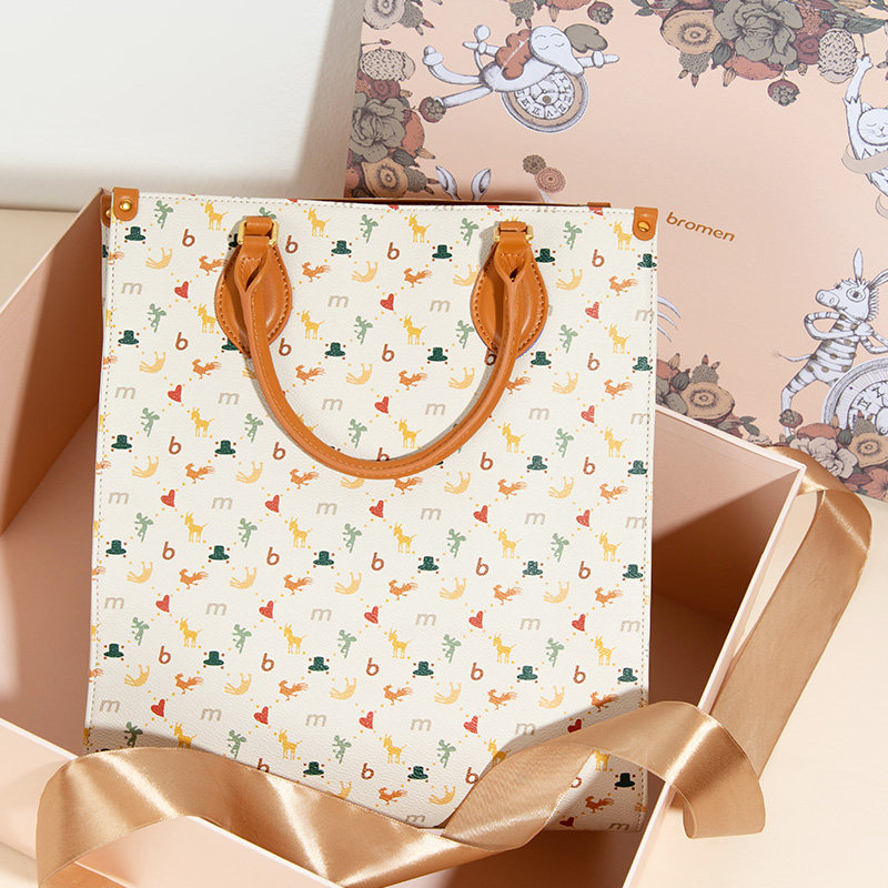 不莱玫老花礼盒大容量秋女通勤包包 不莱玫女士包袋