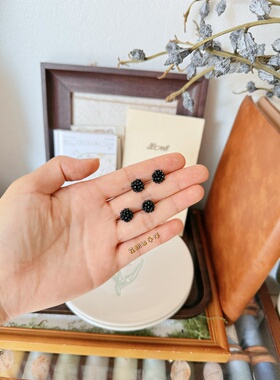 原创手工编织爆闪小米珠戒指耳环成品