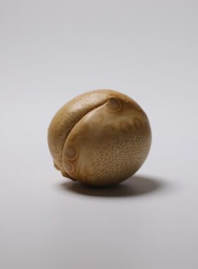 山宁竹舍 精工手作竹根雕桃子蜜桃把件