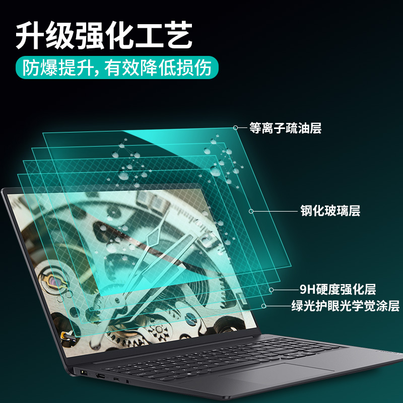 适用于2023款联想小新pro16屏幕膜air14 plus笔记本air15钢化膜yoga14s电脑保护膜pro14护眼蓝光13防辐射贴膜 - 图1