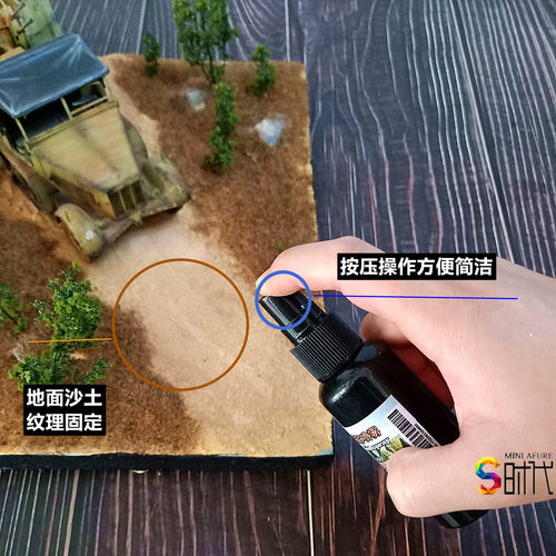时代  情景固定喷雾剂 粘合模型沙盘兵人地台固定液胶水 diy材料 - 图1