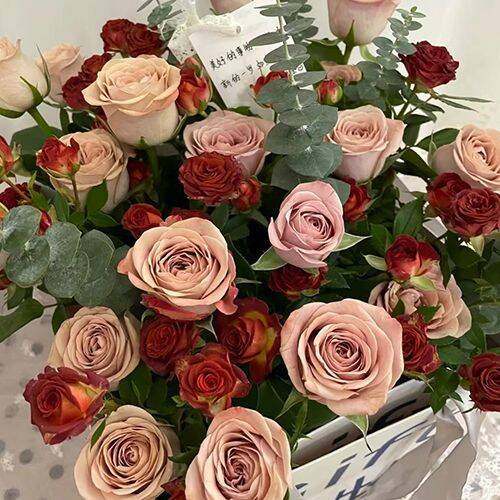 大红色玫瑰花云南昆明斗南基地直发水养百合鲜切花情人节礼物花束 - 图0