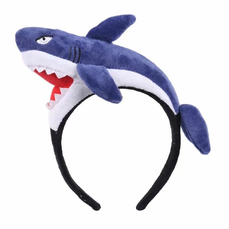 可爱卡通发箍海洋鲤鱼鲨鱼恐龙搞怪公仔动物头箍成人儿童表演发卡,淘宝优惠券,粉丝福利购,淘宝优惠卷