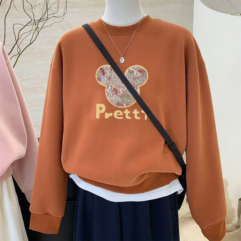 2026新款圆领长袖加绒设计感卫衣时尚通勤大码宽松加厚小个子外套,淘宝优惠券,粉丝福利购,淘宝优惠卷