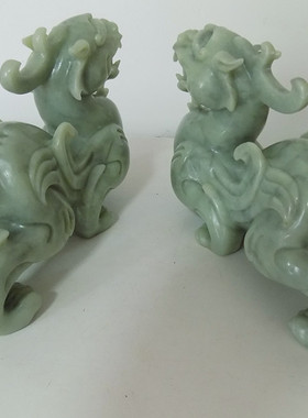 天然原色岫玉貔貅精品镇宅