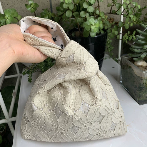 Японская сумка на запястье, сумка через плечо, оригинальная льняная сумка, тканевый мешок