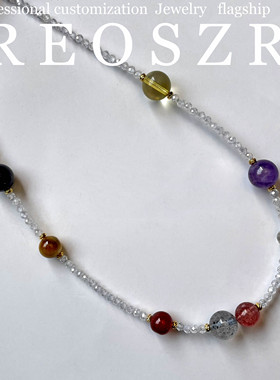 洛恣天然石水晶钛钢不掉色女项链