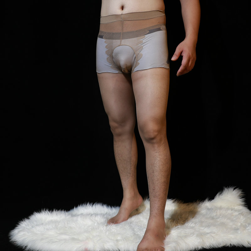 性感丝袜大象男士带jj套情趣飞机袜子连裤袜大码超薄诱惑恋足男袜-图1