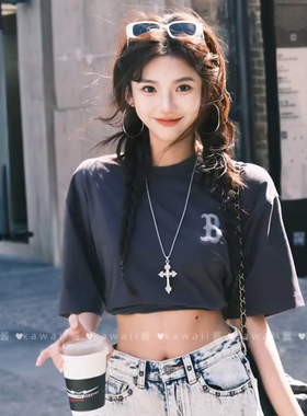 韩系简约银色十字架项链